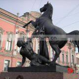 Bronze Roman Horse Statue Fighting With Man Sculpture thumbnail-1