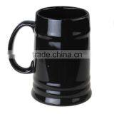 24oz Black Color Ceramic Beer Mug thumbnail-1