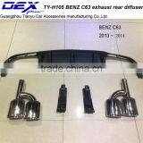 Auto PP Exhaust Rear Diffuser for B~ENZ C63 thumbnail-2