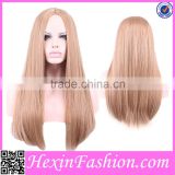Hexinfashion Adjustable Mixed Color Long Straight Synthetic Wig