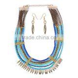 2016 Big Brand Women Multilayer Chain Necklace Jewelry ,blue Color Chain Necklace thumbnail-4