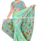 Polyster Print Saree thumbnail-3