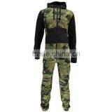 PA0019A Wholesale Camo Printed Adult Onesie With Black Sleeves and Pocket thumbnail-3