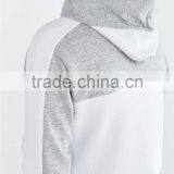 New Designer Blank Hoodie Grey and White Hoodie Side Zip thumbnail-4