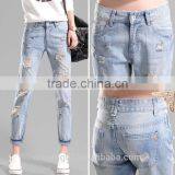 2016 New Fashion Women Slim Jeans Blue Jeans Female Stretch Pencil Jeans Female Hole thumbnail-1
