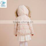 2017 Latest Design Girls Winter Jacket With Fur Hood Kids Clothes Padding With Cotton thumbnail-4