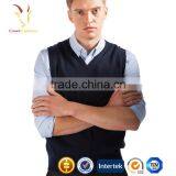 Sleeveless Plain V Neck Men Pullover Sweater thumbnail-1