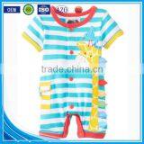 0-18months Applique Dinosaur Summer Wear Short Sleeve Newborn Organic Cotton Baby Boutique Clothing Wholesale thumbnail-2