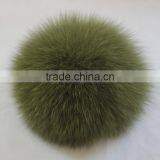 Myfur Top Quality Newest Color Khaki Green Fox Body Part Fur Pompoms thumbnail-1