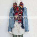 Myfur Customize Latest Design Colorful Real Fox Fur Scarf Wholesale Genuine Fur Scarves thumbnail-2