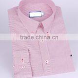 2017 Small Checks Men's Long Sleeve Button-down Collar Casual Shirt thumbnail-1