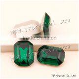 Octagon Shape Emerald 10*14mm 13*18mm Sew on Crystal Beads for Garment thumbnail-1