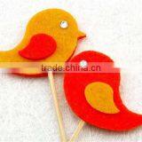 10 Handmade Felt Bird Cupcake Topper Cake Decorations Birthday Baby Shower thumbnail-6