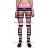 Pink Green Stripe Joggingyoga Legging Capris/morning xg Plus Size Fitness Training Athletic Legging/ Sports Pants