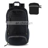 Black Nylon Light Weight Outdoor Travel Backpack