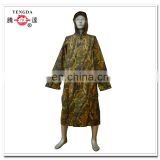 outdoor camouflage knee length hunting raincoat