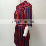 2017 Summer Female Clothing Wholesale Short Sleeve Red Tassels Casual Dresses thumbnail-3