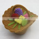 Sweet home decorative gifts Cartoon flower basket shaped khaki velvet earring ring box