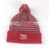 Custom Knitted Pom Beanie Hat With Custom Label thumbnail-3