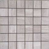 Fashion White Wooden Marble Bathroom Backsplash Mosaic thumbnail-2