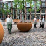 Corten Steel Planters Orb Corten Planters for Garden thumbnail-2