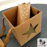 Trapezoidal Flower Foldable Handbag Kraft Paper Gilding, no Adhesive Bonding Five Stars thumbnail-3