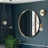 Nordic Brass Round Bathroom Mirror/anti-fog Round Mirror/hand-made 5mm High-definition Silver Mirror thumbnail-2