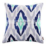 Woven Textured Cozy Modern Concise Soft Navy Blue Square Totem Cushion thumbnail-3