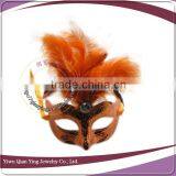 Cheap Beauty Party Mask Christmas Theme Party Mask With Feather thumbnail-2