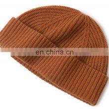 Knit Cashmere Stocking Cap Luxury Beanie Hats thumbnail-5