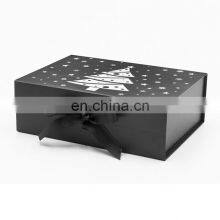 Luxury a4 Deep Black Christmas Eve Gift Presentation Hamper Boxes Wholesale thumbnail-2