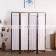 Living Room Decorative Movable Wooden Screen 4-leaf Folding Room Divider