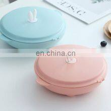 304 Stainless Steel Cute Lid Children Girl 2021 Eco Dinner PP Kids Baby Feed Plates thumbnail-4