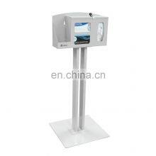 Free Standing Mask Glove Hand Sanitizer Dispenser Metal Multifunctional Display Racks