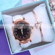 Casual Women Watches Starry Sky Quartz Wristwatch Female Clock Leather Fashion Ladies Wrist Gold Watch for Women thumbnail-3