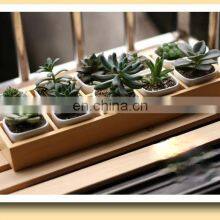 Factory Planter Vase Set Luxury 10 Pcs Small Pots Flower Pot Golden Wood Tray Felt Ceramic Home Used With Flower/green Plant 30 thumbnail-3