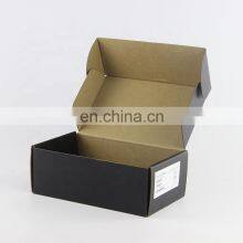 China Manufacturer Luxury Product Pack Paperboard Shipping Box Corrugated Paper Black Custom Shoe Paper Box With LOGO Wholesale