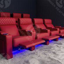 Red Leather Home Cinema Sofa LS-6012R thumbnail-5