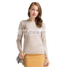 Lady's Thick Winter Crew Neck 7GG Cashmere Sweater Comfortable Women's Clothing thumbnail-1