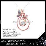 Playful Dancing Butterfly Pendant Charm Sterling Silver 925 Jewelry Pendant as a Gift thumbnail-1
