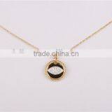 Cheap Jewellry Eyes Shape Pendant Small 925 Silver Pendant With Black and White Enamel Pendant thumbnail-2