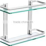 Aluminum Glass Shelf , Double Glass Shelf , Bathroom Shelf thumbnail-1