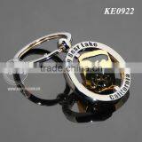 USA California Big Bear Lake Souvenirs Spinning Gold Dice Rotate Metal Revolve Cube Keyring