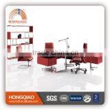 MT-07 Table for Executive Red Leather/PU Cover Executive Table Stainless Steel Frame MDF Office Table Quality Choice