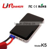 Ultra slim 8000mah portable emergency 12v car jump starter power bank with different colors