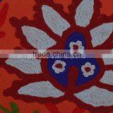 Suzani Embroidered Cushion Cover Boho Throw Indian Pom Pom Pillow Cases 16x16 thumbnail-4