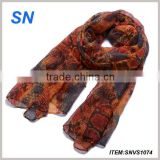 2014 latest spring fashion snake skin pattern scarf