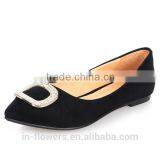 Black Suede Leather Wholesale Woman Flat Shoes 2015 thumbnail-5
