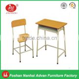 Wooden single fixed desk and chair for student ,school classroom table and chair,school furniture sets