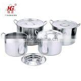 Tall Stainless Steel Stock Pot With Steel Lid thumbnail-1